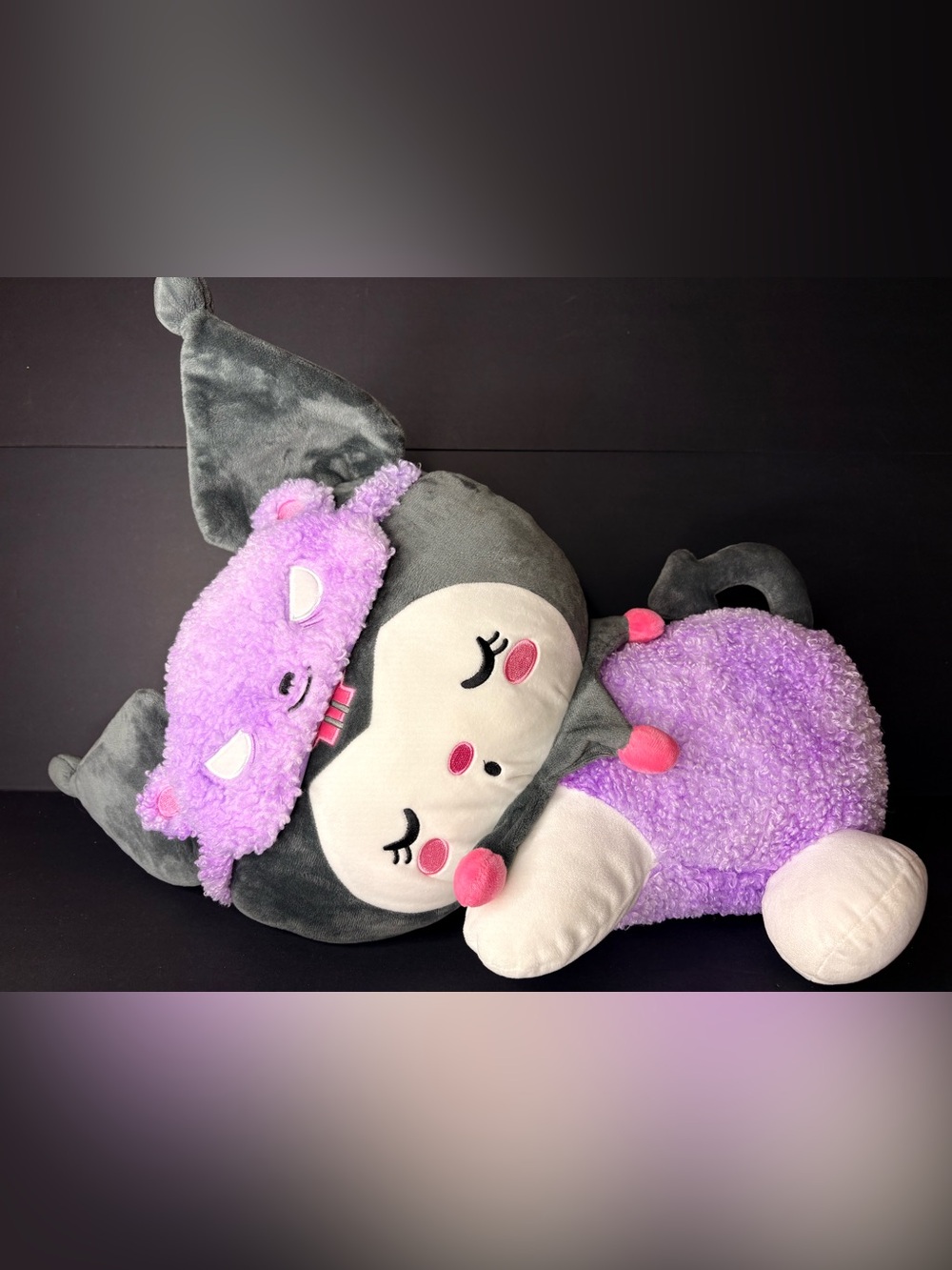 Kuromi jumbo sleeping plush